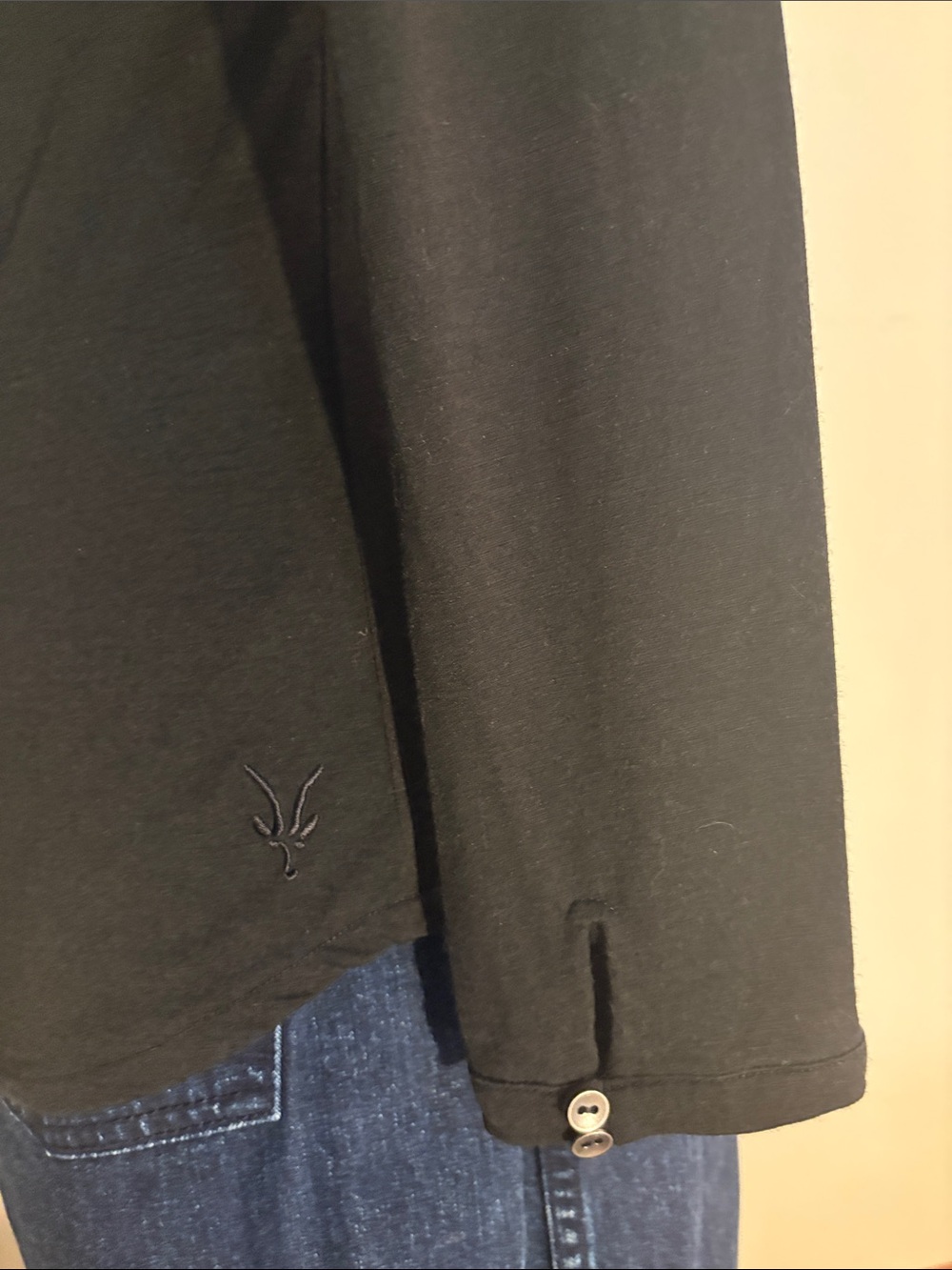 Ibex scoopneck Henley- merino and silk - Picture 3 of 6